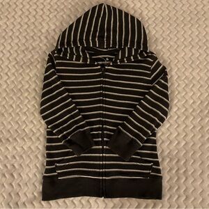 Striped Black and White Kids Hoodie